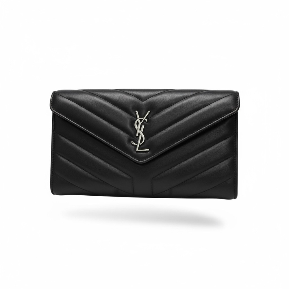 Saint Laurent Quilted Black Clutch